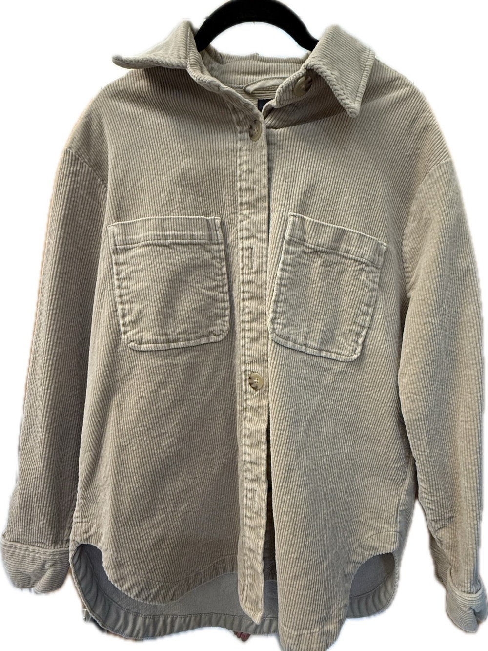 GAP Tan Corduroy Button-Up Shacket